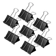 Pack Binder Clips 3/4 Inch, Black Binder Clips Paper Clamps, Mini Small 48