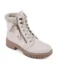 Cliffs by White Mountain Women's Mandy Lace Up Lug Sole Booties White Size 10M