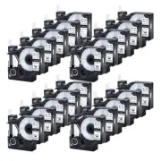 20PK 18444 Black on White Vinyl Label 1/2in for DYMO Rhino PRO 1000 3000 Tape