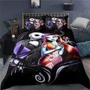 Christmas Bedding Set Valentine's Day Decor Gifts Present Jack Skellington Sa...