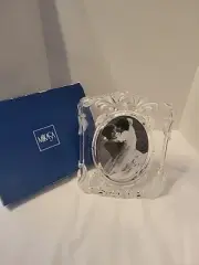 Mikasa Princess Crystal Picture Frame NIB 5x7 Oval