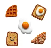 Breakfast Foods - Shelly's Buttons - Eggs Flat Back Embellishments - Craft Scrap