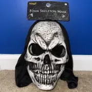 Spirit Halloween Foam Skeleton Mask Scary