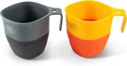 UCO Durable BPA Free Collapsible Camp Cup - Sunrise/Venture - 12 FL oz (2 Pack)