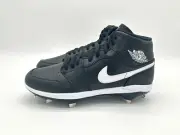 Jordan 1 Retro Metal Men's Size 11.5 Black White Oreo Baseball Cleats AV5355-001