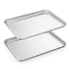 Baking Sheets Set of 2, Cookie Sheets 2 Pieces & Stainless Steel Baking 18inch