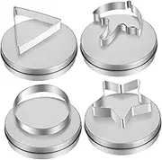 1 Set Sugar Cookie Mold Cookie Cutters Sugar Baking Mold Star Biscuits Cutters Game Biscuit Cutter Umbrella Shape Biscuits Cutters Honeycomb Cookie Gane Tins Stainless Steel