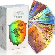 Magicseer Rainbow Tarot Deck - 10.3x6cm, Holographic Cards & Book for Beginners