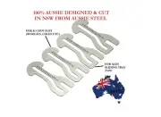 4x GENUINE FOSKO AUSSIE SHOPPING TROLLEY TOKEN MASTER KEY , $1 COIN + ALDI