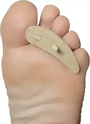 Steins Hammer Toe Crest Cushion and Buttress Pad Reduces Pressure from Calluses and Hammer Toes, Large Left, Beige, 3 Count