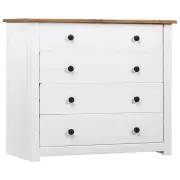 Side Cabinet White 80x40x73 cm Pine Panama Range