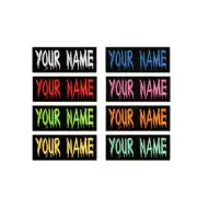 Custom Embroidered Rocker Name Patch Sew on Motorcycle Biker Back Tag 4*1 Badge