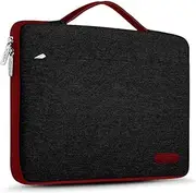 Laptop Sleeve 13-14 Inch Case Briefcase Compatible with MacBook Pro 14 inch 2021 M1 Pro/M1 Max A2442 and All Model of 13.3 Inch MacBook Air/Pro, XPS 13, Most Popular 13"-13.5" Notebooks,Black&red