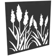 ProtectorAl 300 - 1200 x 300 - 1200mm Dark Charcoal / Gloss White Bullrush Unframed Composite Deco Panel