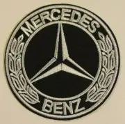 Mercedes Benz Patch~German Car Auto Racing~2 5/8" Round~Embroidered~Iron Sew On