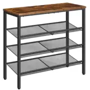 HOOBRO Shoe Rack for Entryway 4-Tier Shoe Organizer with Adjustable Mesh Shel...