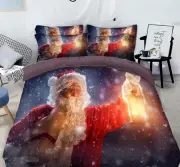 3D Snowflake Lights O477 Christmas Quilt Duvet Cover Xmas Bed Pillowcases Fay