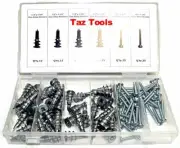 100 pcs Metal Drywall Anchor Assortment Self Drilling Anchors With Screw kit