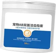 50Pcs Convenient Dog Wipes Portable Tooth Cleaning Wipes for Cats Dogs Professional Pet Care for Fresh Breath and Healthy Teeth