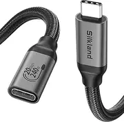 Silkland USB C Extension Cable, [20Gbps/240W/5K] USB C 3.2 Extender 1M, 4K@60Hz Type C Video Extension Cord Male to Female Compatible with USBC Hub/PSVR2/Phone/Laptop/Tablet/Mag Safe Charger
