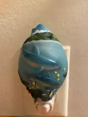 Two Dolphin Swimming In The Paradise wall plug-in Night Light home decor'