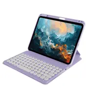 Techxtras Tri-Folding Tablet Case with Wireless Keyboard for iPad 10.2" Lavender