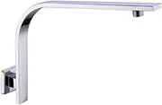 Stainless Steel Gooseneck Shower Arm Square Rain Shower Wall Mounted Shower Pipe for Shower Head Black Chrome,Chrome