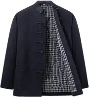 [Generic] Winter Chinese Style Traditional Tang Suit Jacket Men's Cardigan Cotton Suit Warm
