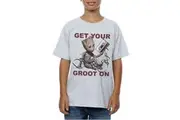 Guardians Of The Galaxy Boys Get Your Groot On Heather T-Shirt (Grey) - UTBI1444