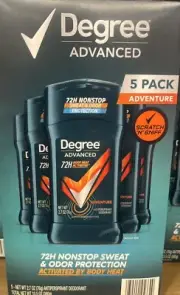 Degree Advanced non stop 72H Protection Antiperspirant Adventure Pack of 5 - 2.5