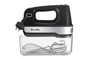 Breville Electric Kitchen Mix and Store Turbo Hand Mixer Matte Black 200W