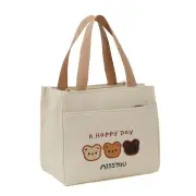 Little Bear Lunch Bag Canvas Mini Handbags Korean Lunch Box