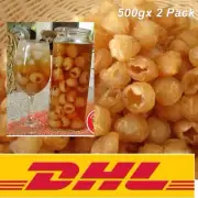 2x500g Thai Golden Dried Longan Healty Great snack Natural Sweet Smooth Mellow