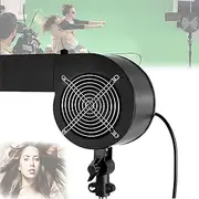 Stage Special Effect Blowing Machine, 120W Portable Photography Fan Blower, Max Speed ​​2600r/min and Adjustable Angle, Studio Wind Hair Blower Fan, for Portrait Photo Shooting