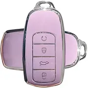 ATFIGII Key Fob Cover Compatible with Chery Omoda 5 Tiggo 7 Tiggo 8 Tiggo 8 Pro for Jaecoo 7 Key Protector Cover Case TPU Key Holder 4 Buttons Purple