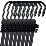 8 Pack Bungee Cord with Hooks, 24" Heavy Duty Bungee Cords with Durable Metal...