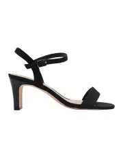 [Easy Steps] Unison Black Fabric Sandals