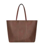 One-shoulder bag with both hands handle One size Brown