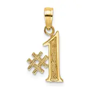 14K Yellow Gold #1 Charm