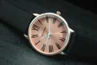 在飛比找Yahoo!奇摩拍賣優惠-mitina~都會時尚風格造型石英錶,玫瑰金色錶殼∼清晰羅馬