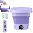 8L Mini Washing Machine Portable w/ Draining Basket for Underwear Socks Clothes