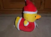 NEW, HOLIDAY TIME PLUSH SANTA DUCK, 7"