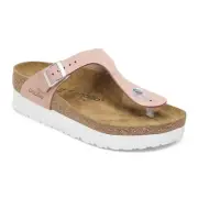 BIRKENSTOCK GIZEH PLATFORM Sandals Soft Pink New