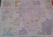 Tulsa Broken Arrow OK Laminated Wall Map
