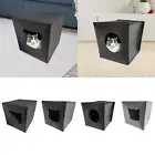 Covered Cat Bed Snooze Sleeping Indoor Cube Bed for Rabbit Kitten Chihuahua