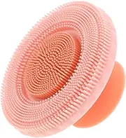 CALLARON Silicone Face Exfoliating Brush Soft Bristle Manual Facial Cleansing Scrubber for Deep Pore Cleansing Skin Care Compact Portable Replaceable Brush for Daily Use