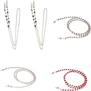 [Ipetboom] 5pcs Beaded Eyeglass Chains Eyeglass Holder Straps Stylish Preventive String for Glasses Sunglasses and Readers