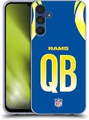 Head Case Designs Officially Licensed NFL QB Royal Los Angeles Rams Positions & Logo Gel Case [Military Grade Protection] Compatible with Samsung Galaxy A15