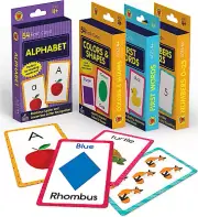 Carson Dellosa Toddler Flash Cards 4 Pack, Alphabet Flash Cards, Kindergarten