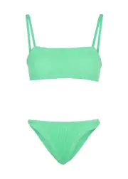 Hunza G Gigi Seersucker Bikini, Bikini, Lime - One Size One Size